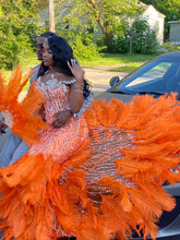 Miyah Crystallized Feathered Prom Gown (USED)