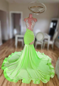 Tinkerbell Rhinestone Prom Gown (READY TO SHIP SM/MED)