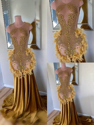 Kendalyn Golden Prom Gown