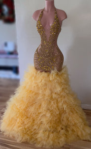 Golden Hour Tulle Prom Gown (READY TO SHIP)
