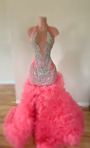 Juicy Peach Tulle Gown (READY TO SHIP) SZ. LARGE