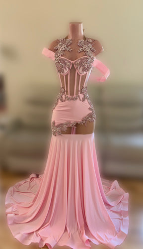 Mariah Pink Structured Gown (READY TO SHIP) Sz. XS-Small