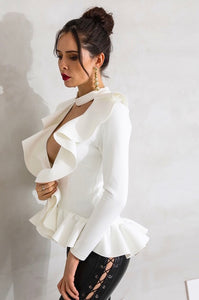 Ruffle Peplum Top