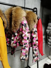 Pink Leather Camo Fur Jacket Kids