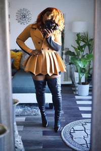 Meghan Two Toned Peplum Jacket