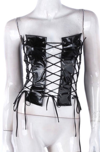 Lace Up Latex Corset