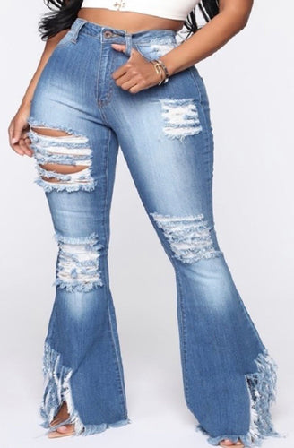 Mella Distressed Bell Bottoms