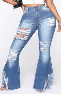 Mella Distressed Bell Bottoms