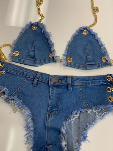 Tyra Denim Swim Set