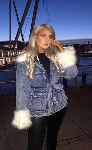 Anastasia Denim Fur Jacket