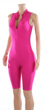 Laila Shiny Zip Romper