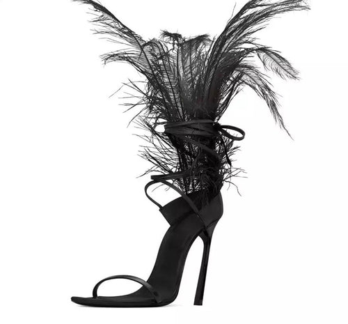 Bombshell Ostrich Sandals