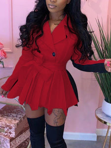 Meghan Two Toned Peplum Jacket