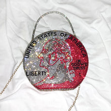 Money Rhinestone Clutch Bag