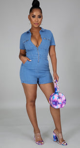 Meranda Tie Denim Romper