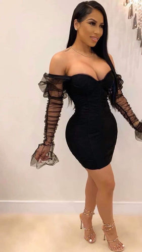 Paige Puff Sleeve Bandage Dress