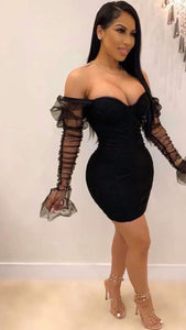 Paige Puff Sleeve Bandage Dress