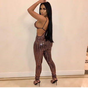 Antionette Cut Out Sequin Jumpsuit